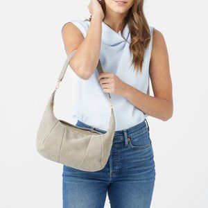 Hammitt Morgan Roomy Leather Crossbody Natural Grey/Brushed Gold